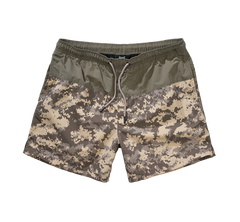 Brandit Swimshort Basic férfi fürdőnadrág, olive/at-digital
