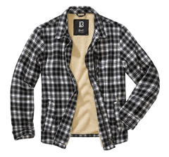 Brandit Classic Sherpa kabát, fehér-fekete