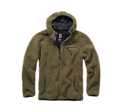 Brandit Teddyfleece Worker kapucnis polár kabát, olívazöld
