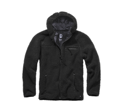 Brandit Teddyfleece Worker kapucnis polár kabát, fekete