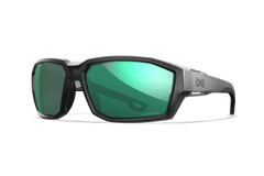 Wiley X Alpine balistikus napszemüveg, Matte Translucent Black / CAPTIVATE Polarized Green Mirror