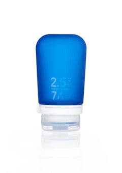 Humangear GoToob+ szilikon utazó palack/edény, 74 ml, sötétkék