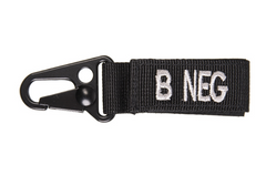 WARAGOD karabiner vércsoportjel B- negative, fekete