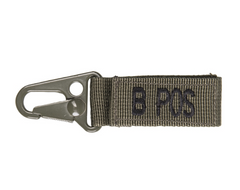 WARAGOD karabiner vércsoportjel B+ positive, olívazöld