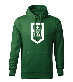 DRAGOWA férfi kapucnis pulóver army boy 320 g/m², zöld
