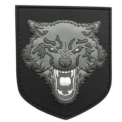 WARAGOD 3D Wolf PVC felvarró, szürke