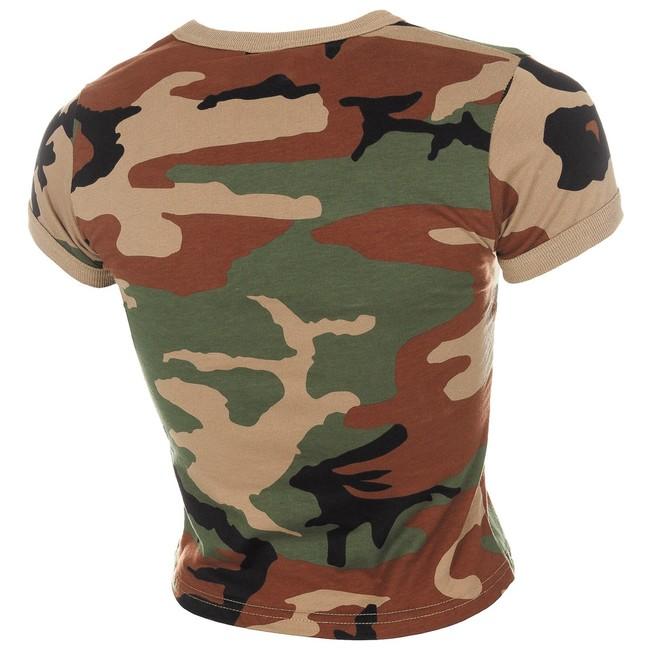 MFH női terepmintás póló woodland, 160 g/m2