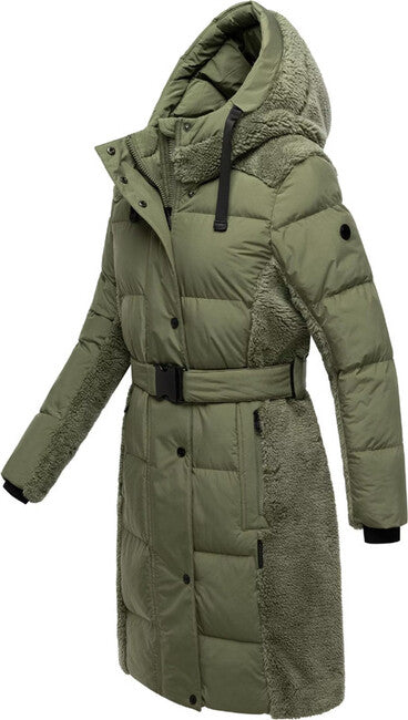 Navahoo Funkelteddy14 női téli kabát, olive leaf