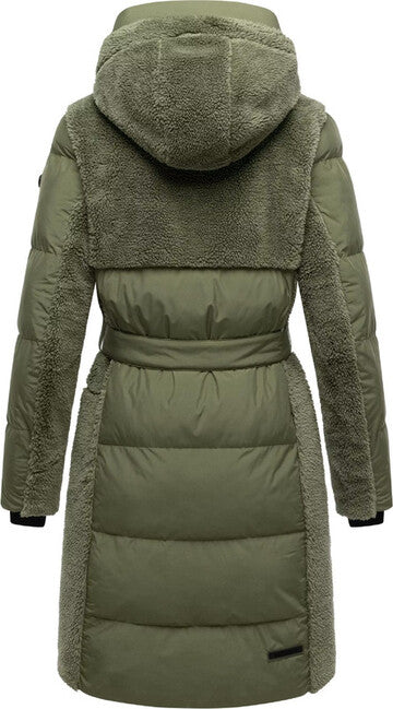 Navahoo Funkelteddy14 női téli kabát, olive leaf