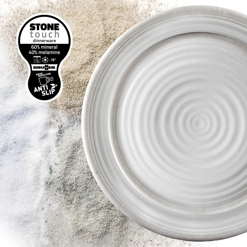 Brunner Dinner plate sekély tányér, fehér