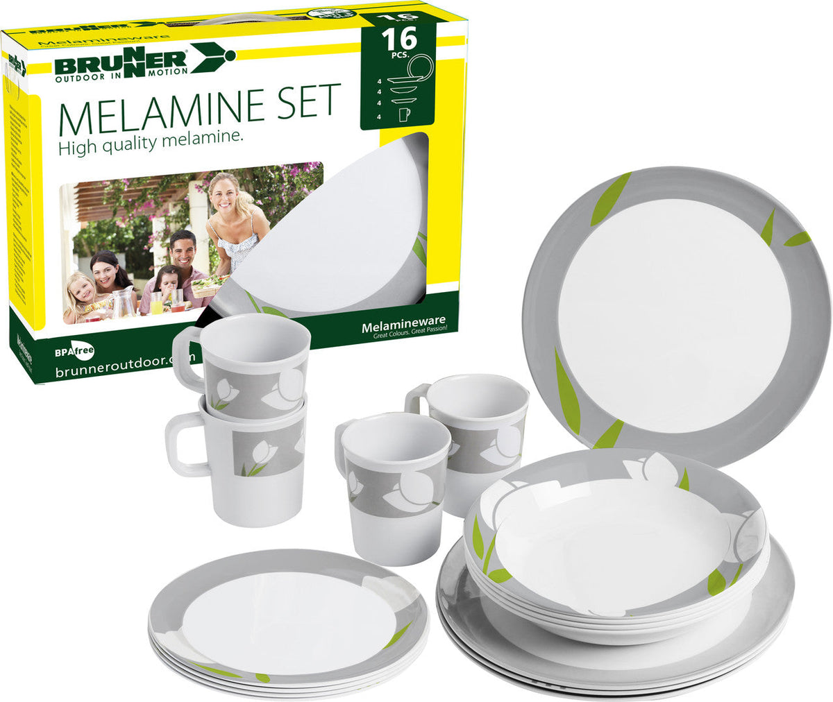 Brunner Melamine Set Tulip konyhai edénykészlet, fehér