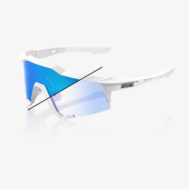 100% Speedcraft napszemüveg Bastille LE, Pearl White Glitter, Blue Mirror Photochromic