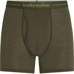 Icebreaker Anatomica férfi boxeralsó nyílással, sötétzöld