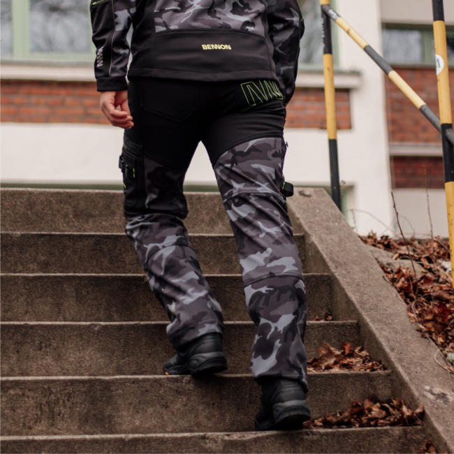 BENNON CAMOS softshell nadrág, fekete/szürke