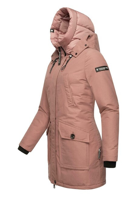 Navahoo Blizzardstorm női kapucnis téli kabát, terracotta