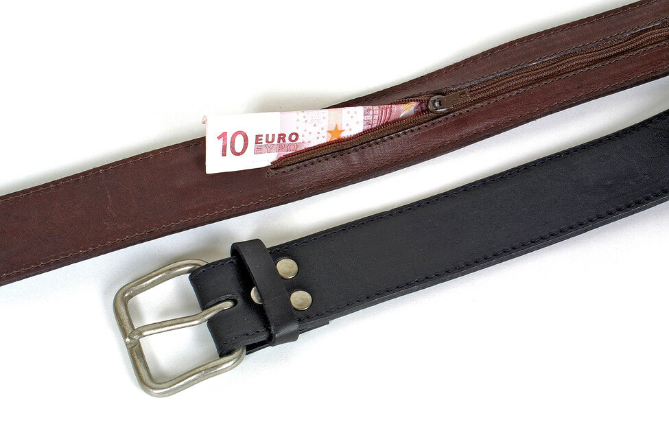 BasicNature Classic pénztárca öv, mokka, 120 cm