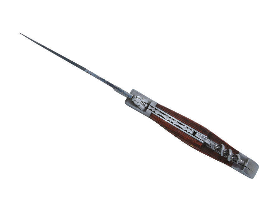Laguiole DUB039 zsebkés, 12 cm penge, 420 acél, barna stamina markolat