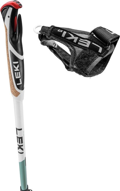 LEKI Spin Shark SL Nordic Walking bot, fehér-füst zöld-sötét antracit, 100 - 130 cm