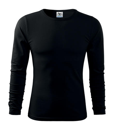 Malfini Fit-T hosszú ujjú póló 160g/m2, fekete
