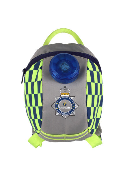 LittleLife Emergency hátizsák kisgyermekeknek Police, 2 l villogó vészfénnyel