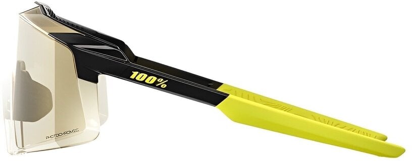 100% Aerocraft napszemüveg, Gloss Metallic Black - Gold Mirror Photochromic