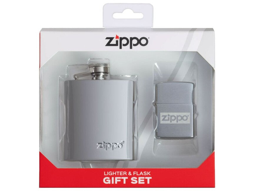 Zippo öngyújtó + laposüveg szett