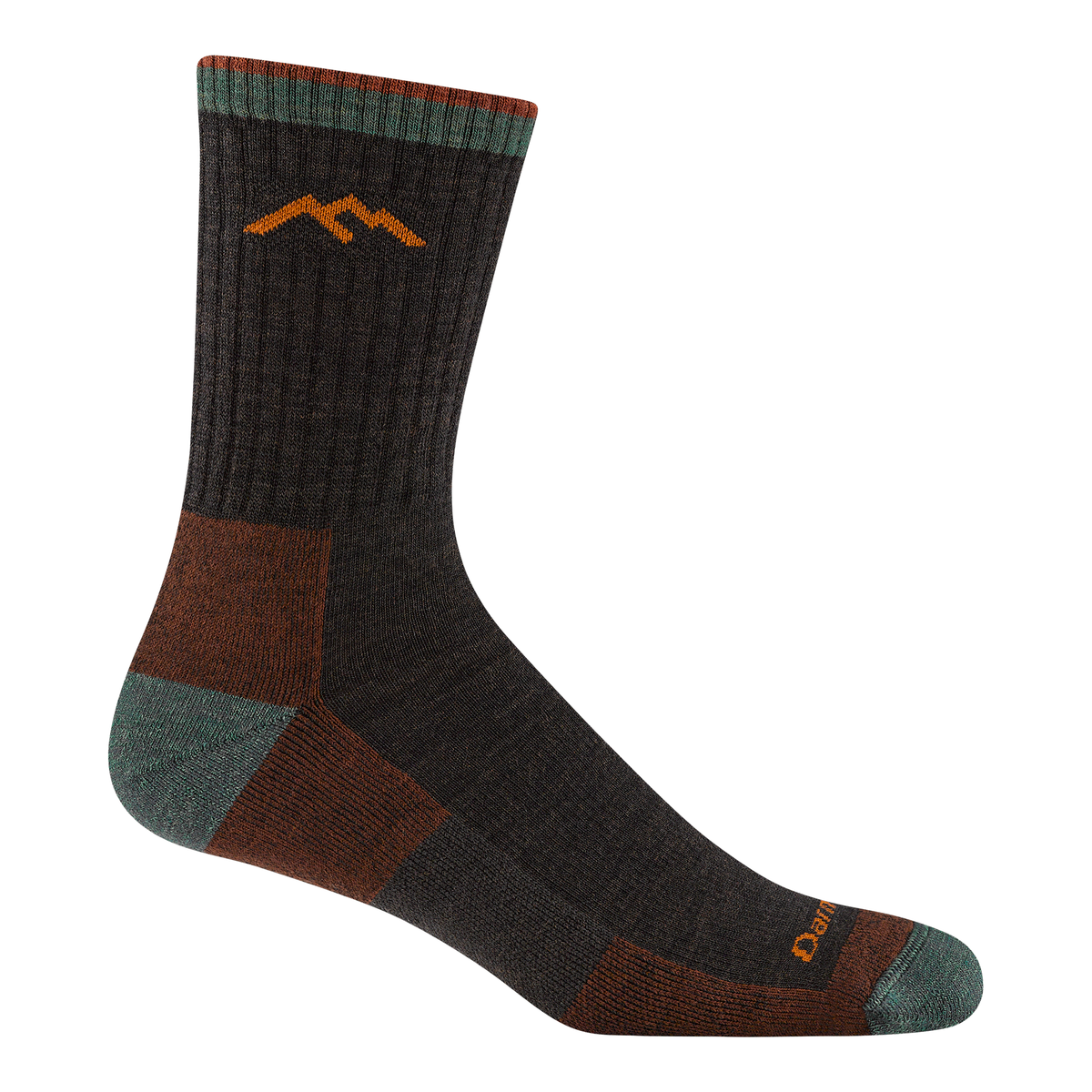 Darn Tough Hiker Micro Crew Midweight túrazokni csillapítással, Walnut