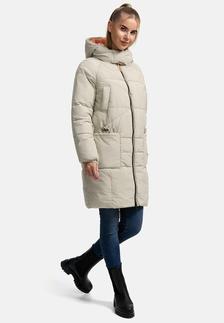 Navahoo Bliblablubb női téli kabát kapucnival, Pebble grey