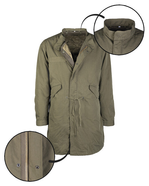 Mil-Tec US M-51 fishtail kabát betéttel, zöld