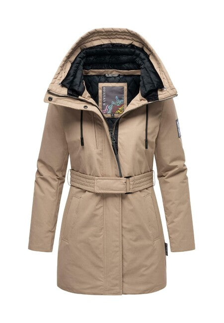Navahoo Eishauch női téli parka kapucnis, taupe grey