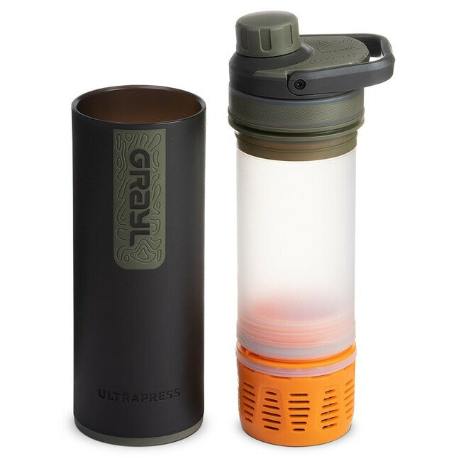 GRAYL UltraPress szűrő palack 500 ml, fekete-zöld