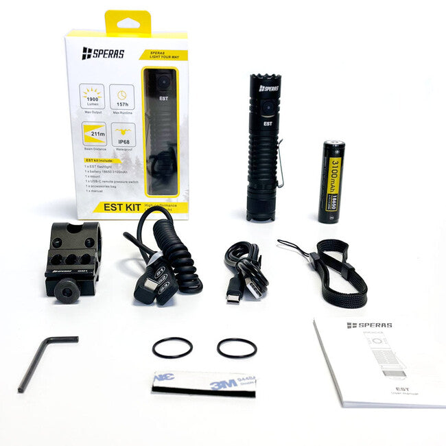 Speras EST Kit airsoft újratölthető zseblámpa 1900LM 211m