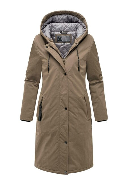 Marikoo Ledalaa női kapucnis téli parka, stone brown