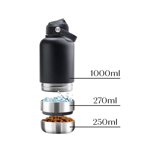 WARAGOD Aura 3v1 termosz 1000ml, rózsaszín