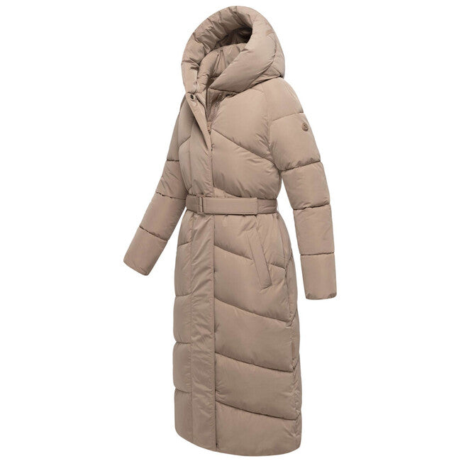Navahoo EISBLICK női hosszú téli kabát, taupe grey