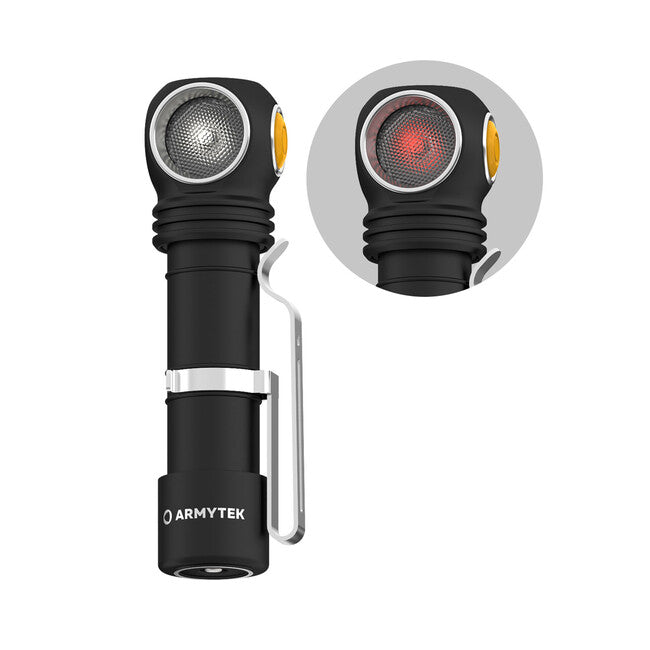 ArmyTek Wizard C2 WR fejlámpa LED mágneses tartóval akkumulátoros táplálás 1100 lm 3 h 65 g, White & Red