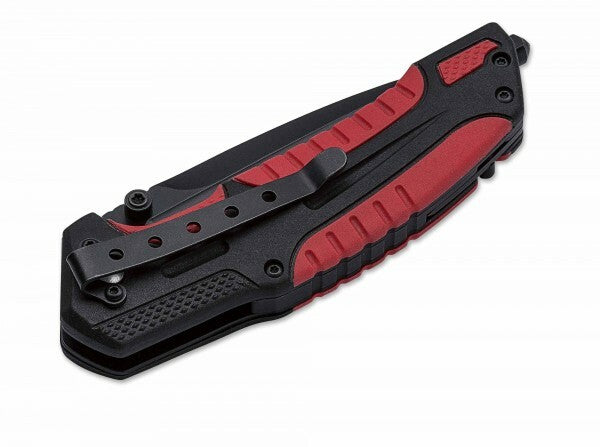 BÖKER® Savior 1 mentőkés műanyag, gumi, nylon tok, fekete-piros, 8,4 cm