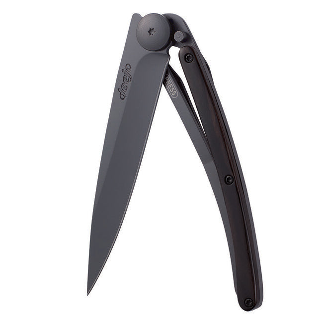 Deejo összecsukható kés ebony wood, black