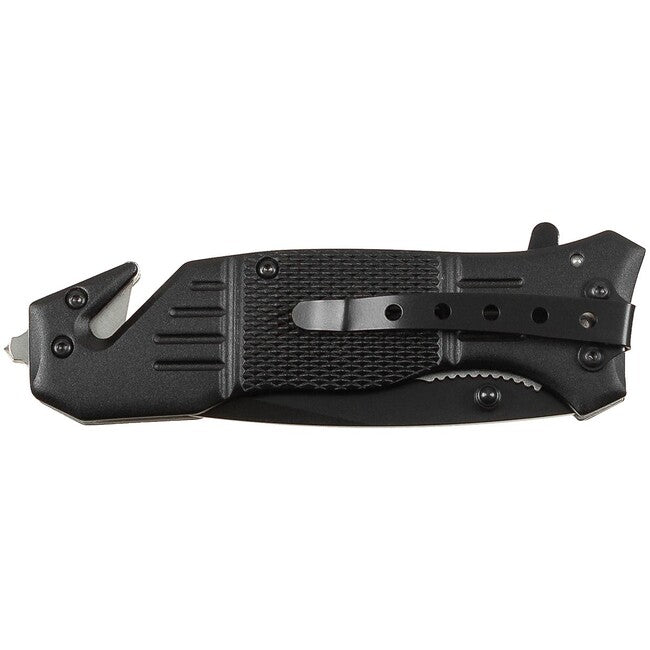 Fox Outdoor Jack egykezes kés, fekete, fém markolat