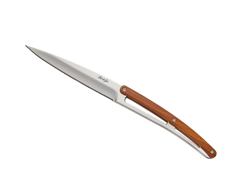 Deejo Table késkészlet 6 magas fény coralwood fogazott él