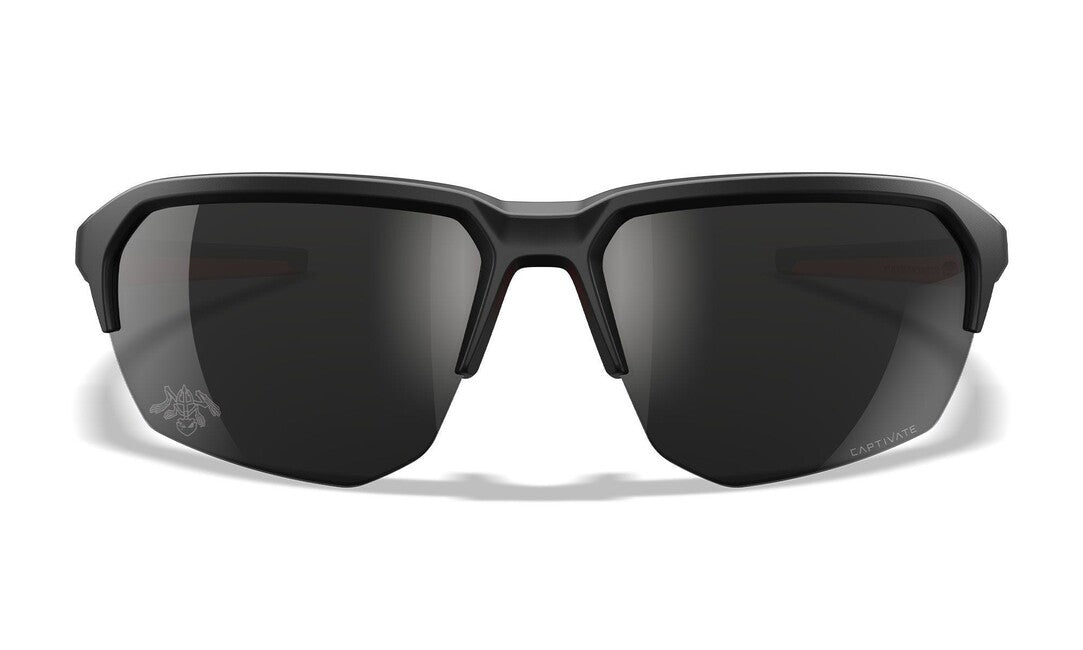 Wiley X Jakl napszemüveg, Captivate Black Mirror/Matte Black/Red
