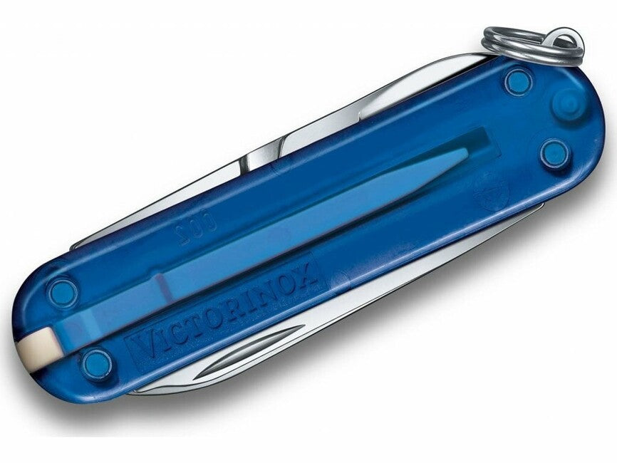 Victorinox Classic SD multifunkciós kés 58 mm Deep Ocean, átlátszó kék, 7 funkció