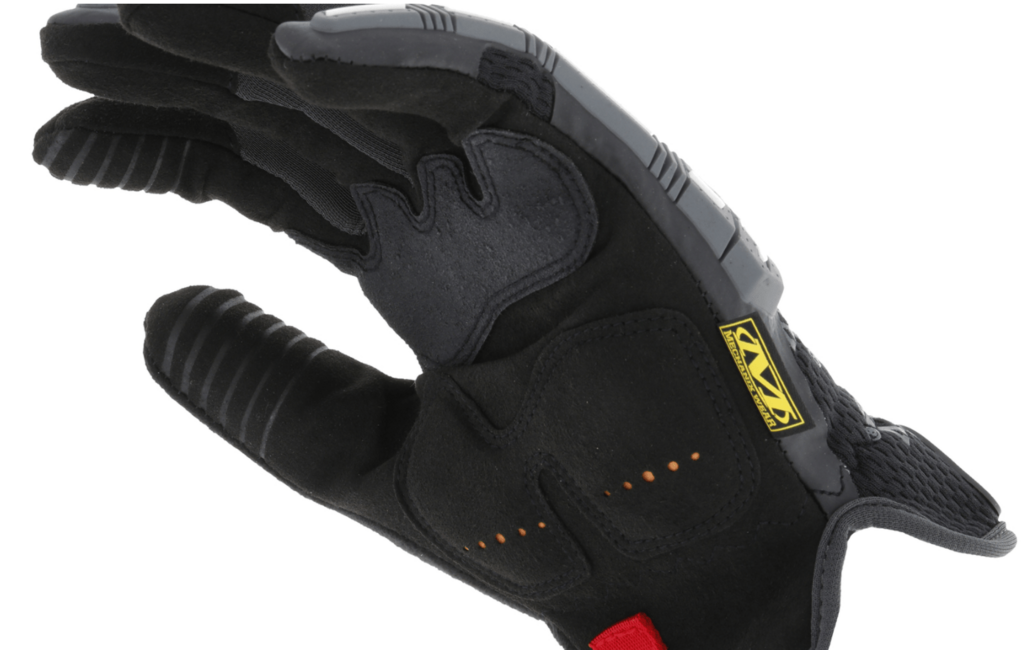 Mechanix M-Pact Open Cuff munkavédelmi kesztyű, fekete/szürke