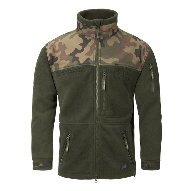 Helikon-Tex Infantry polár kabát, fekete woodland, 330g/m2