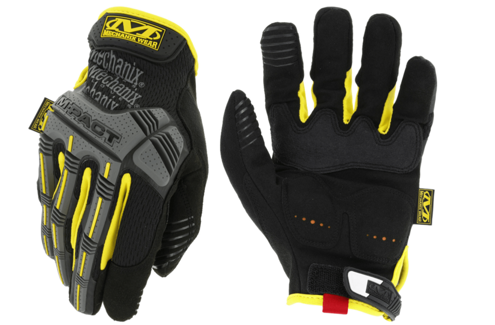 Mechanix M-Pact munkavédelmi kesztyű, fekete/sárga
