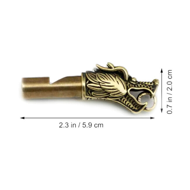 WARAGOD DragonHorn sárgaréz vintage síp sárkánymotívummal 115 dB