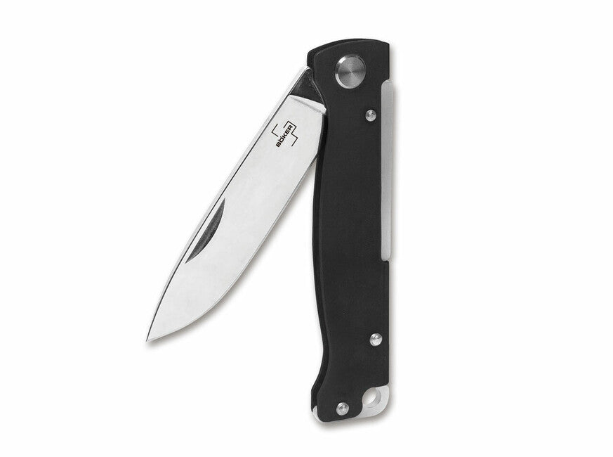 BÖKER® ATLAS BLACK zsebkés 6,7 cm, fekete, rozsdamentes acél