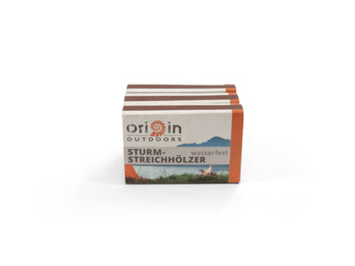Origin Outdoors szélálló és vízálló gyufa, 3x20 db