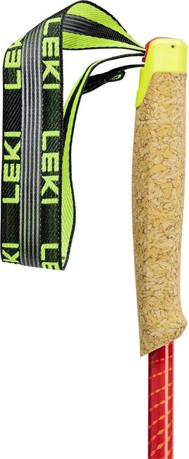 LEKI Alphatrail FX.One Superlite Trail Running túrabot, természetes szén - világos piros - neon rózsaszín