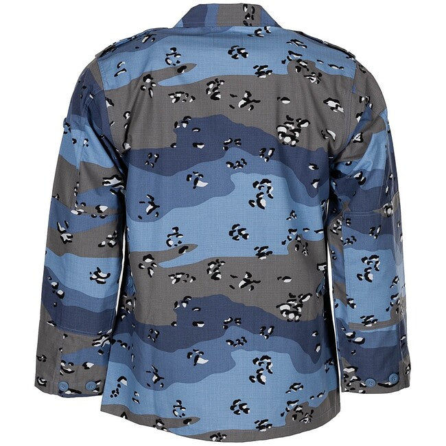 MFH BDU amerikai tábori kabát Rip stop, chocolate chip blue camo